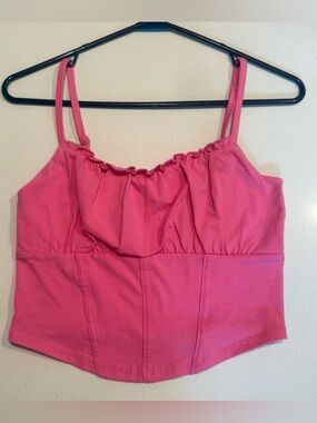 Hollister Cotton Babydoll Crop Top EUC Size Medium